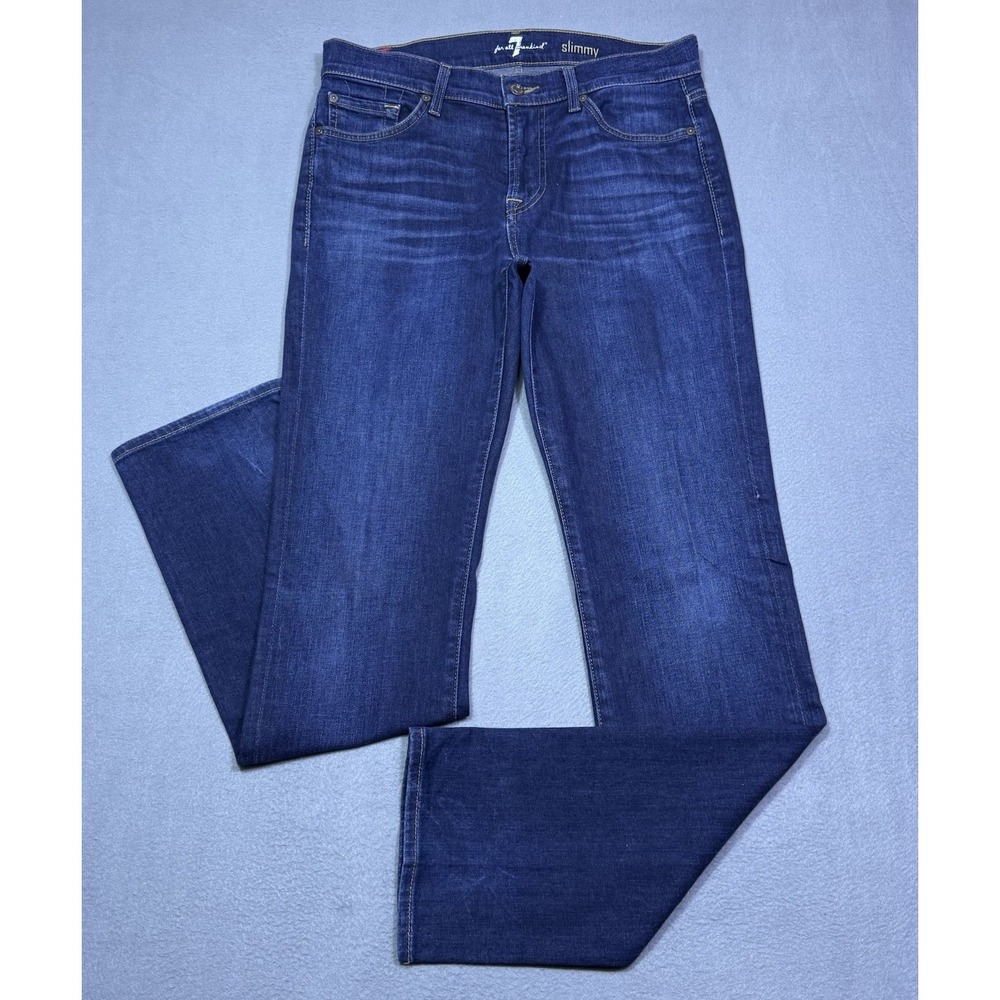 7 For All Mankind Jeans Mens 30x33 Slimmy Slim Straight USA Stretch Normcore